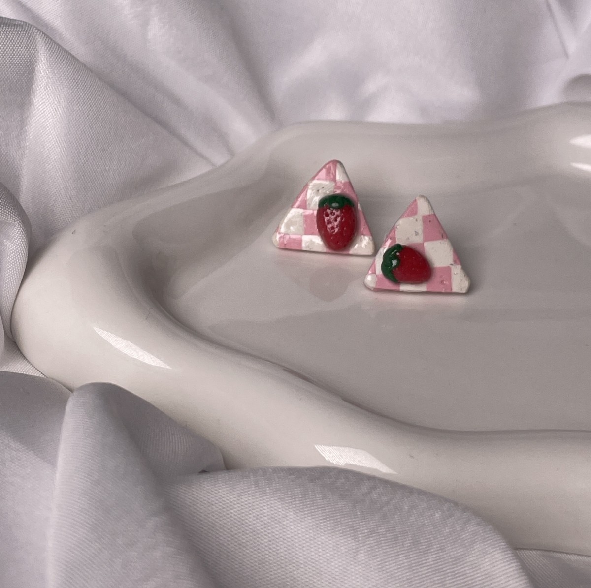 Strawberry Picnic Stud - $12