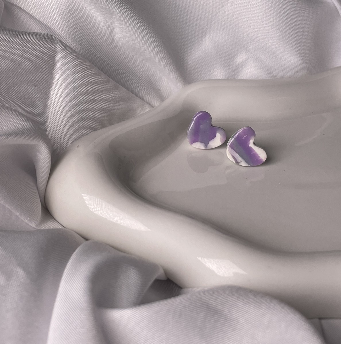 Lavender Swirl Heart - $8