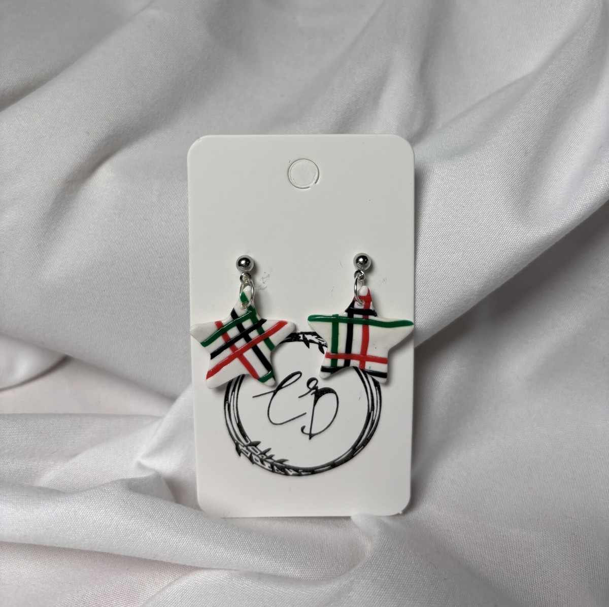 Star Stripped Earrings